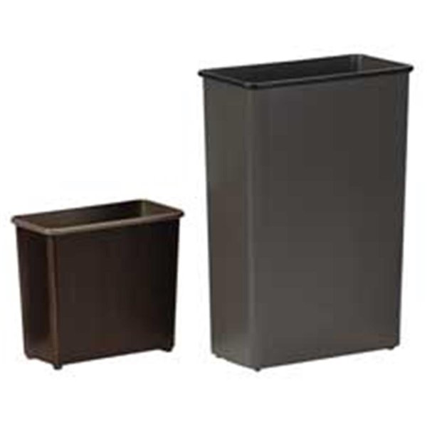 Safco Rectangle Wastebasket- 88 Qt- 20-.75in.x11in.x29-.50in.- Charcoal SAF9618CH